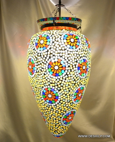 Auroraglow Hanging Glass Wall Lamp - Color: Multicolor