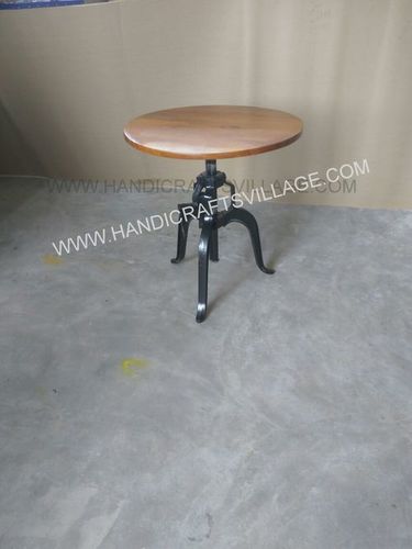 Mock Round Wooden Table