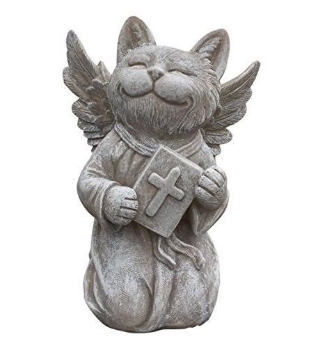 Praying Cat Angel Memorial Statue-Garden Marker