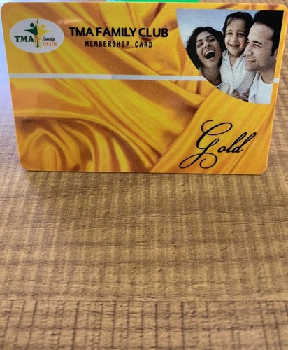 PVC Gold Membership Card - .80mm Thickness, Rectangular ATM Size | Glossy, Embossed, Flexible Surface, Unique Design, Premium Quality Finish