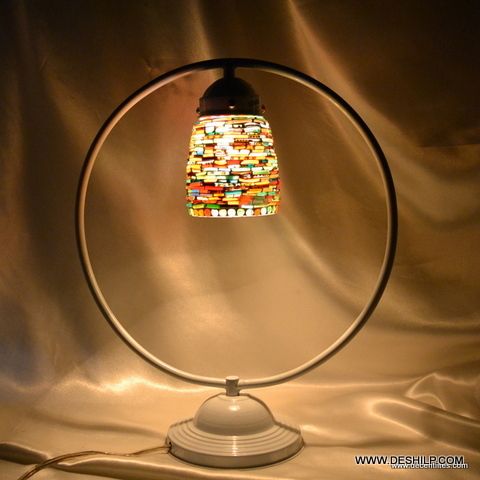 EFFECTIVE MOSAIC FINISH TABLE LAMP WITH GLASS MADE