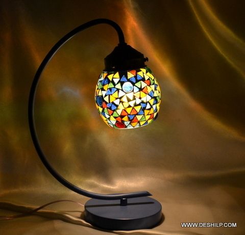 SMALL GLASS TABLE LAMP