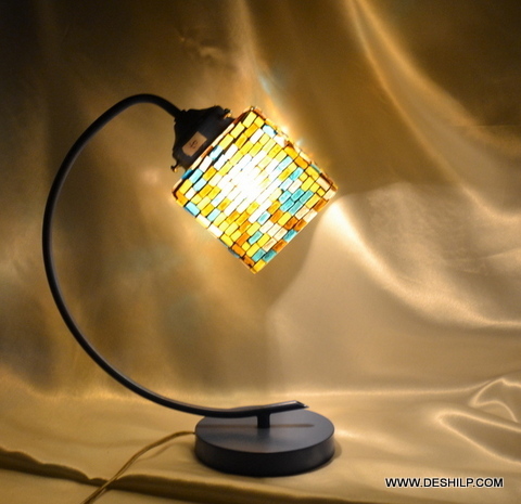 BANGLE DESIGN GLASS TABLE LAMP FOR NIGHT STUDY