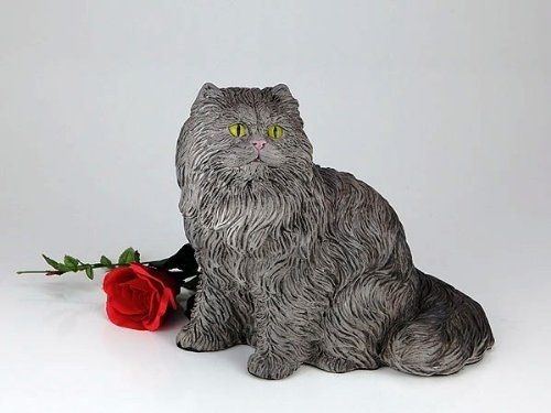 Gray Cat Cremation Pet Urn