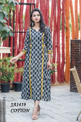 Casual Cotton Black Color Kurti