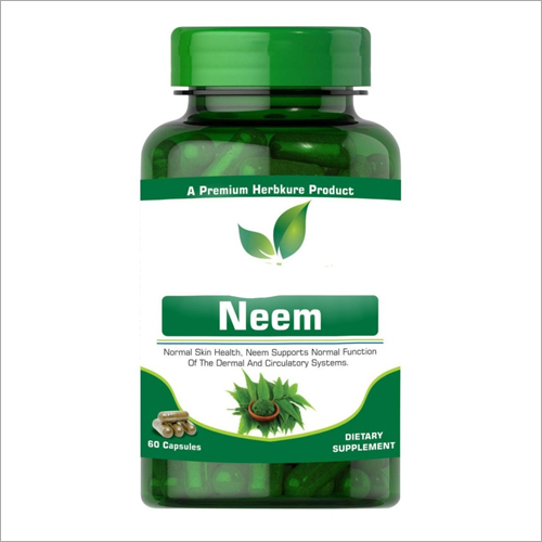 Neem Capsules - Herbal Medicine for Adults, 100% Natural Neem Extract | Blood Purifying, Anti-Fungal, Skin Glow Enhancer, Immune System Support, Quality Tested