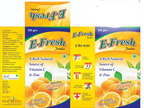 Energy Booster Drink Powder - Natural Formula with Vitamin C and Zinc | Instant Hydration, Stress Relief, Enhanced Energy