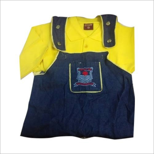 Playschool Kids School Uniform - Cotton, Various Sizes & Colors | Straight Collar, Embroidered Logo, Quick Dry, Washable, Short & Long Sleeve