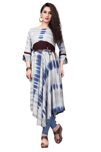 Designer Reyon Kurti Bust Size: 36 To 44 Up Inch (In)