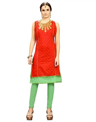 Designer Chanderi Silk Kurti Bust Size: 36 To 44 Up Inch (In)