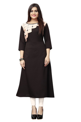 Designer Crepe Kurti Bust Size: 36 To 44 Up Inch (In)