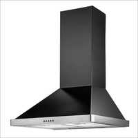 Electric Kitchen Chimney - Stainless Steel, 600mm, Black | 1200 M3/hr Suction Power, 3 Speed Settings, Low Noise 65 Db