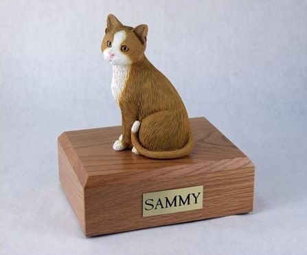 Cat Figurine Urns with Mango wood