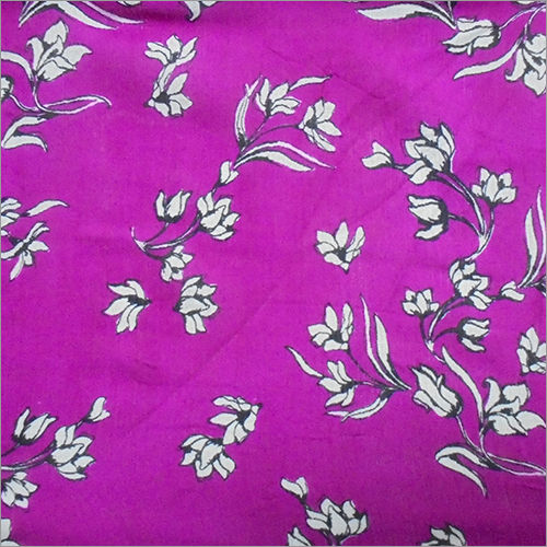 Warm Simple Floral Rayon Crepe Printed Fabric