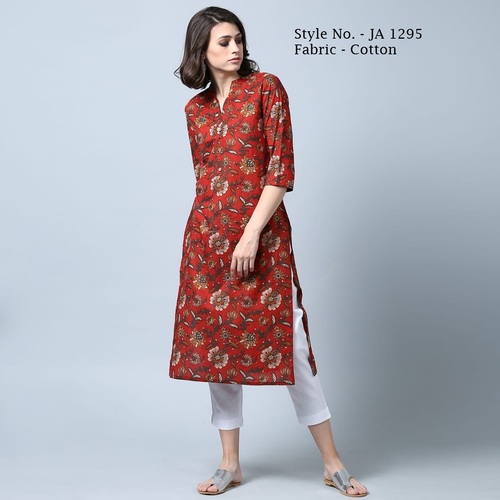 Straight cotton kurti