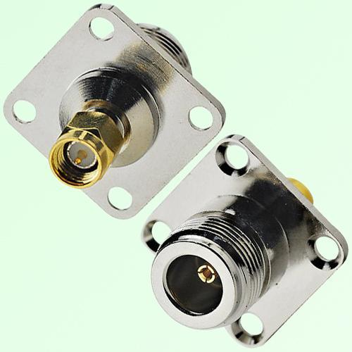 N(F) to SMA(M) 4 Hole Adaptor