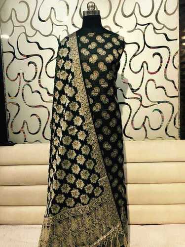 Black colour silk suit