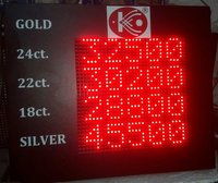 Led Gold Rate Display Board - Customized Dimensions, Red Tube Chip Color | High-quality Manufacturing, Ideal For Jewellery Stores