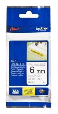 Brother Genuine Black on White P-Touch Tape(TZe-S211)
