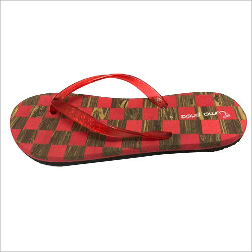 Block Printed Ladies PU Flip Flop