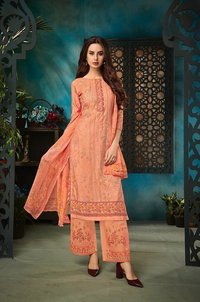 Cotton Embroidery Work Suits