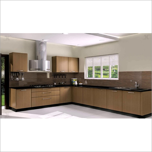 L Shape Modular Kitchen Carpenter Assembly