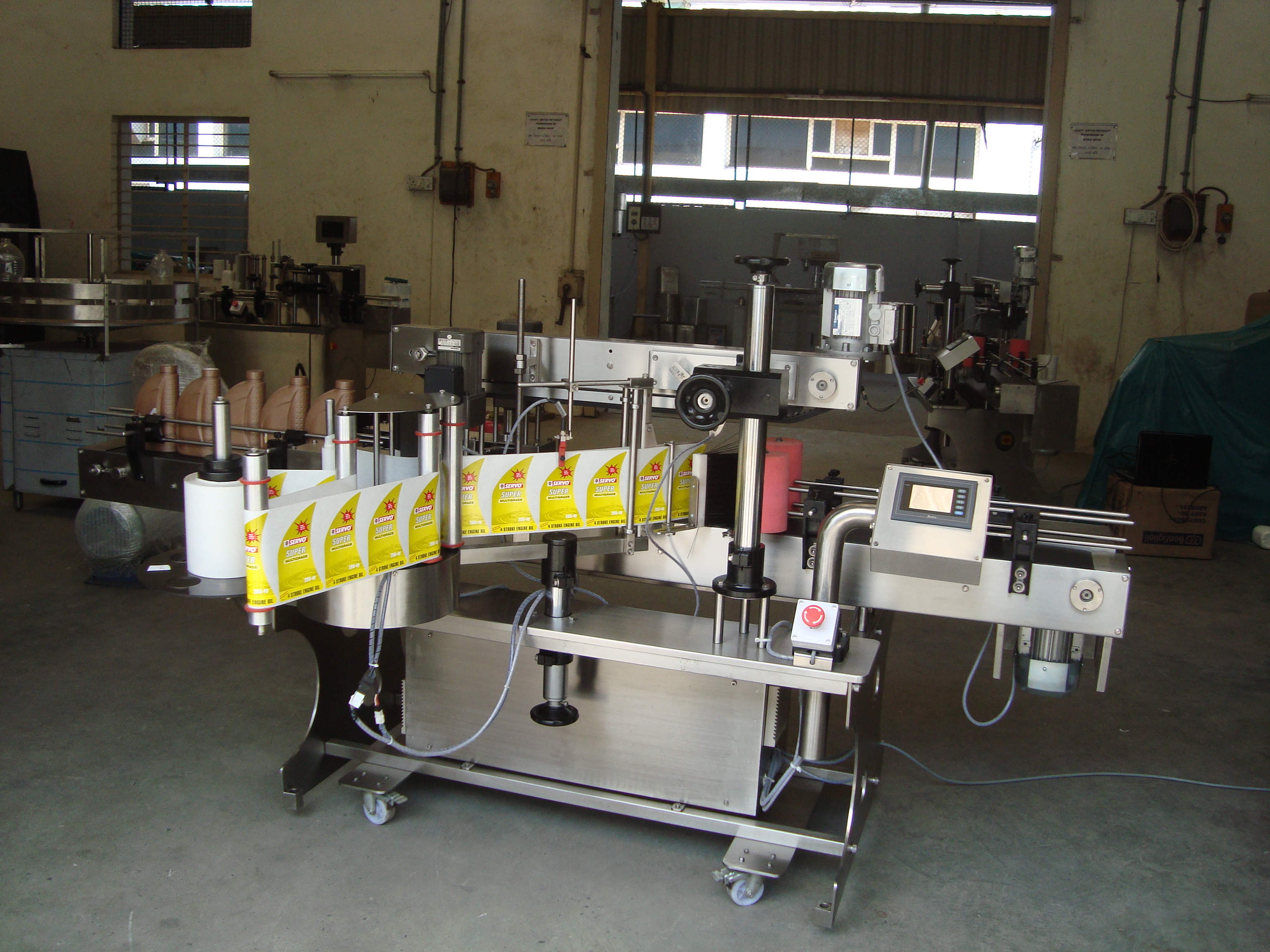 Automatic three side labelling Machine