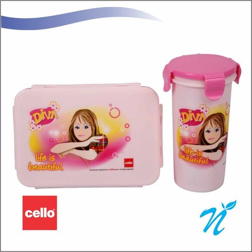 Cello Plastic lunch box Pink