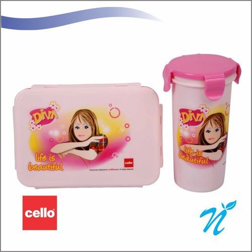 Cello Plastic lunch box Pink