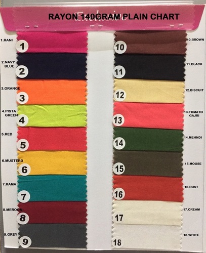 Available Rayon Dyed 140Gsm