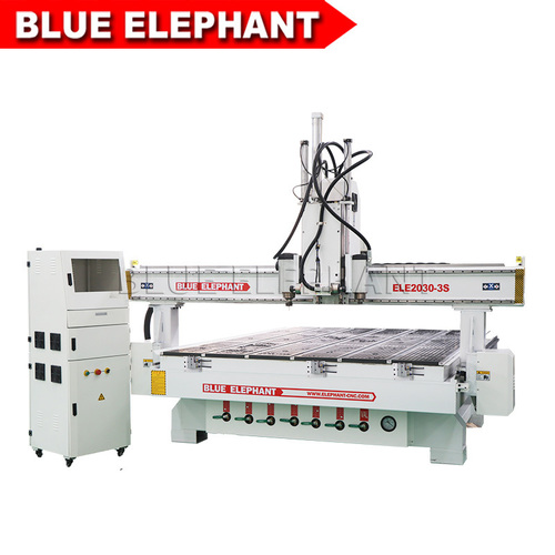 2030 3 Spindles Router Cnc For Door Making With Air Cooling Spindls Dimension(L*W*H): Customized Millimeter (Mm)