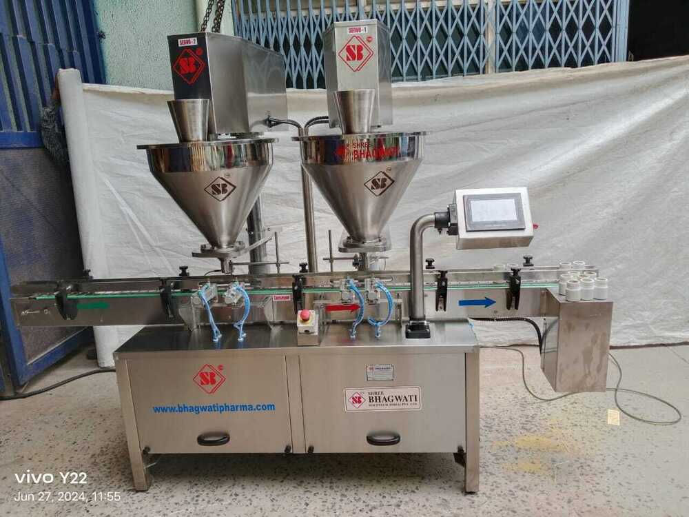 Automatic Two Head Powder Filling Machine Capacity: 30-35 Bpm Kg/Hr