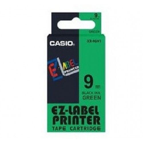 9mm Black on Green Casio Tape(G21)