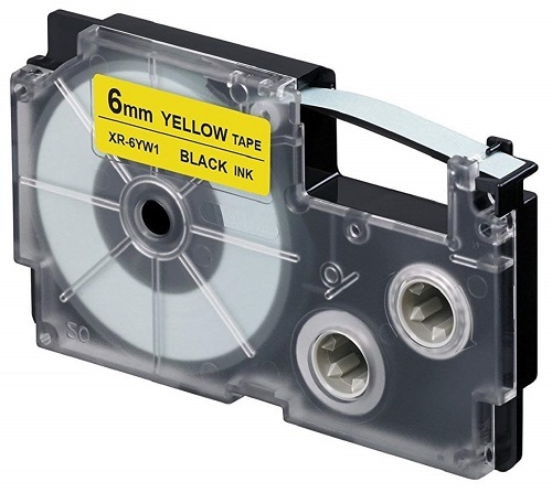 6mm Black on Yellow Casio Tape(CG84)