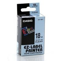 18mm Black on Clear Casio Tape(G11)