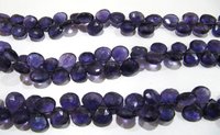 Natural Amethyst Heart Shape Faceted Beads Size 9-10 mm Strand 10 Inches