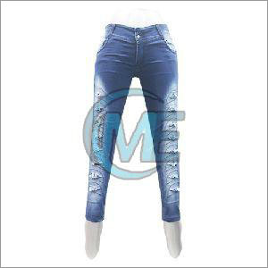 Ladies Damage Jeans
