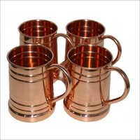 Copper Mug Set - Copper, 50ml , Embossed Design With Wide Open Mouth For Effortless Serving And Cleaning