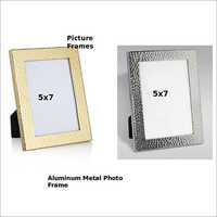 Aluminium Metal Photo Frame - Metal, 5x7 Inches, Gold & Silver | Light In Weight, Classy Design, Mesmerizing Look, Beautiful Finish