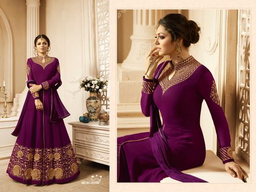 Purple Designer Anarkali Suit