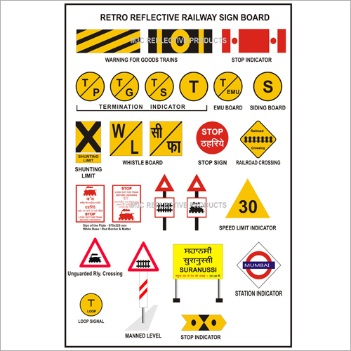 Railway Signage Body Material: Ms