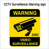 Waterproof Cctv Warning Sticker Body Material: Ms
