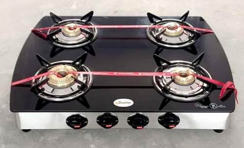 Four Burner Gas Glass Stove