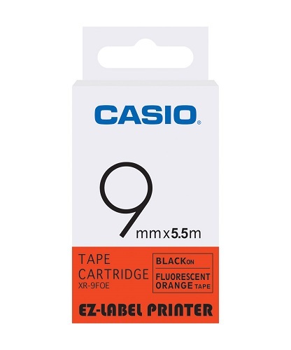 9mm Black on Orange Casio Tape(CG43)