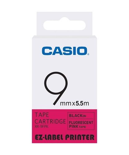 9mm Black on Pink Casio Tape(CG42) 