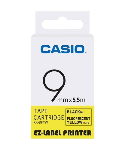 9mm Black on Yellow Casio Tape(CG44)