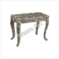 Bone Inlay Console Table - Premium Wood, Elegant Design | Unique Industrial Aesthetic, Handcrafted Quality