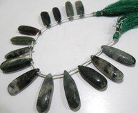 Natural Moss Green Jasper Pear Shape Plain Smooth Briolette beads