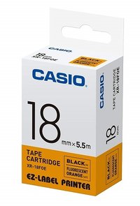 18mm Black on Orange Casio Tape(CG51)