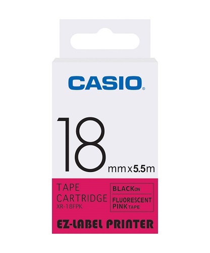 18mm Black on Pink Casio Tape(CG50)
